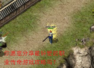 你愿意分享最钟爱的职业传奇游戏攻略吗? 你愿意分享最钟爱的职业传奇游戏攻略吗?