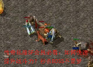 传奇私服SF会员必看:如何快速提升战斗力?秒杀BOSS不是梦 传奇私服SF会员必看:如何快速提升战斗力?秒杀BOSS不是梦