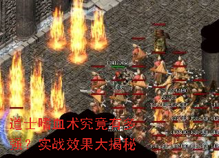 道士嗜血术究竟有多强?实战效果大揭秘 道士嗜血术究竟有多强?实战效果大揭秘