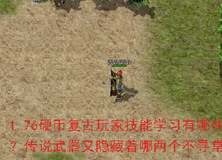 1.76硬币复古玩家技能学习有哪些原则?传说武器又隐藏着哪两个不寻常属性? 1.76硬币复古玩家技能学习有哪些原则?传说武器又隐藏着哪两个不寻常属性?