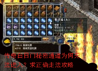 传奇白日门秘密通道为何无法进入?求正确走法攻略 传奇白日门秘密通道为何无法进入?求正确走法攻略