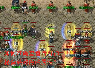 如何准确查看传奇神秘套装的隐藏属性? 如何准确查看传奇神秘套装的隐藏属性?