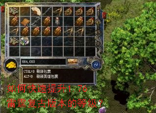 如何快速提升1.76雷霆复古版本的等级? 如何快速提升1.76雷霆复古版本的等级?