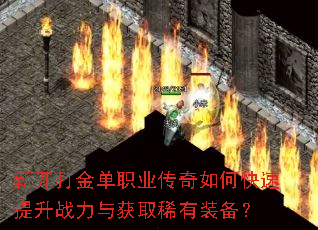 新开打金单职业传奇如何快速提升战力与获取稀有装备? 新开打金单职业传奇如何快速提升战力与获取稀有装备?