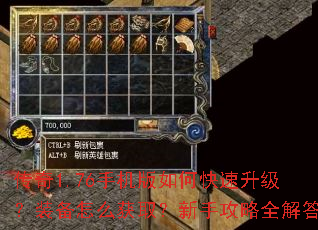 传奇1.76手机版如何快速升级?装备怎么获取?新手攻略全解答 传奇1.76手机版如何快速升级?装备怎么获取?新手攻略全解答
