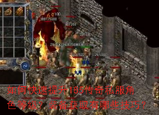 如何快速提升185传奇私服角色等级?装备获取有哪些技巧? 如何快速提升185传奇私服角色等级?装备获取有哪些技巧?