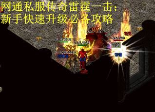 网通私服传奇雷霆一击：新手快速升级必备攻略