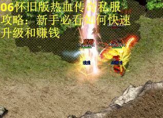 06怀旧版热血传奇私服攻略：新手必看如何快速升级和赚钱