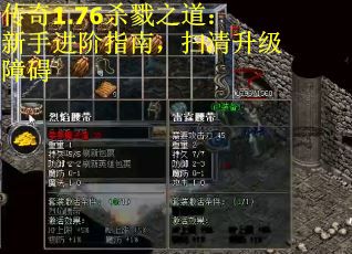 传奇1.76杀戮之道：新手进阶指南，扫清升级障碍