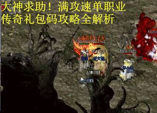 大神求助！满攻速单职业传奇礼包码攻略全解析