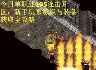 今日单职业195连击开区：新手玩家练级与装备获取全攻略