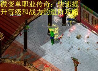 微变单职业传奇：快速提升等级和战力的进阶攻略