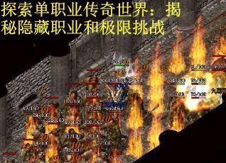 探索单职业传奇世界：揭秘隐藏职业和极限挑战