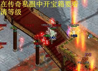在传奇私服中开宝箱要看清等级