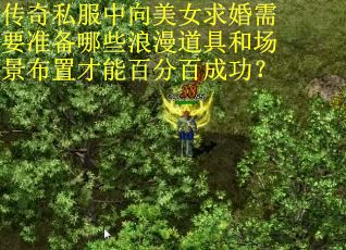 传奇私服中向美女求婚需要准备哪些浪漫道具和场景布置才能百分百成功？