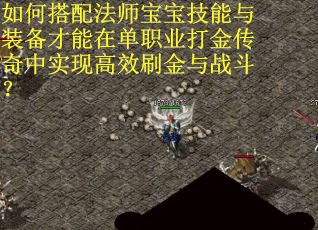 如何搭配法师宝宝技能与装备才能在单职业打金传奇中实现高效刷金与战斗？