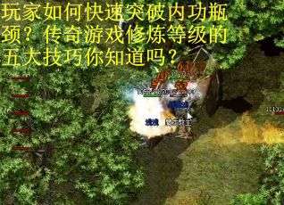玩家如何快速突破内功瓶颈？传奇游戏修炼等级的五大技巧你知道吗？