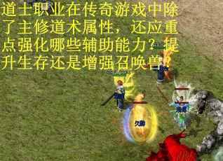 道士职业在传奇游戏中除了主修道术属性，还应重点强化哪些辅助能力？提升生存还是增强召唤兽？
