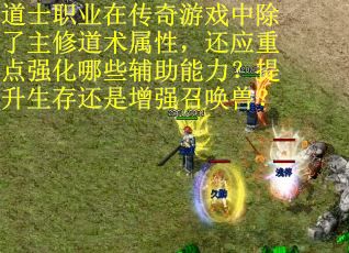 道士职业在传奇游戏中除了主修道术属性，还应重点强化哪些辅助能力？提升生存还是增强召唤兽？