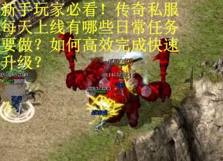 新手玩家必看！传奇私服每天上线有哪些日常任务要做？如何高效完成快速升级？